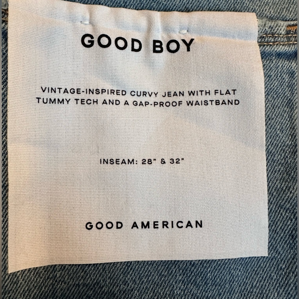 🪽SOLD🪽NWT Good American ‘Good Boy’ Jeans👖 - Picture 6 of 10
